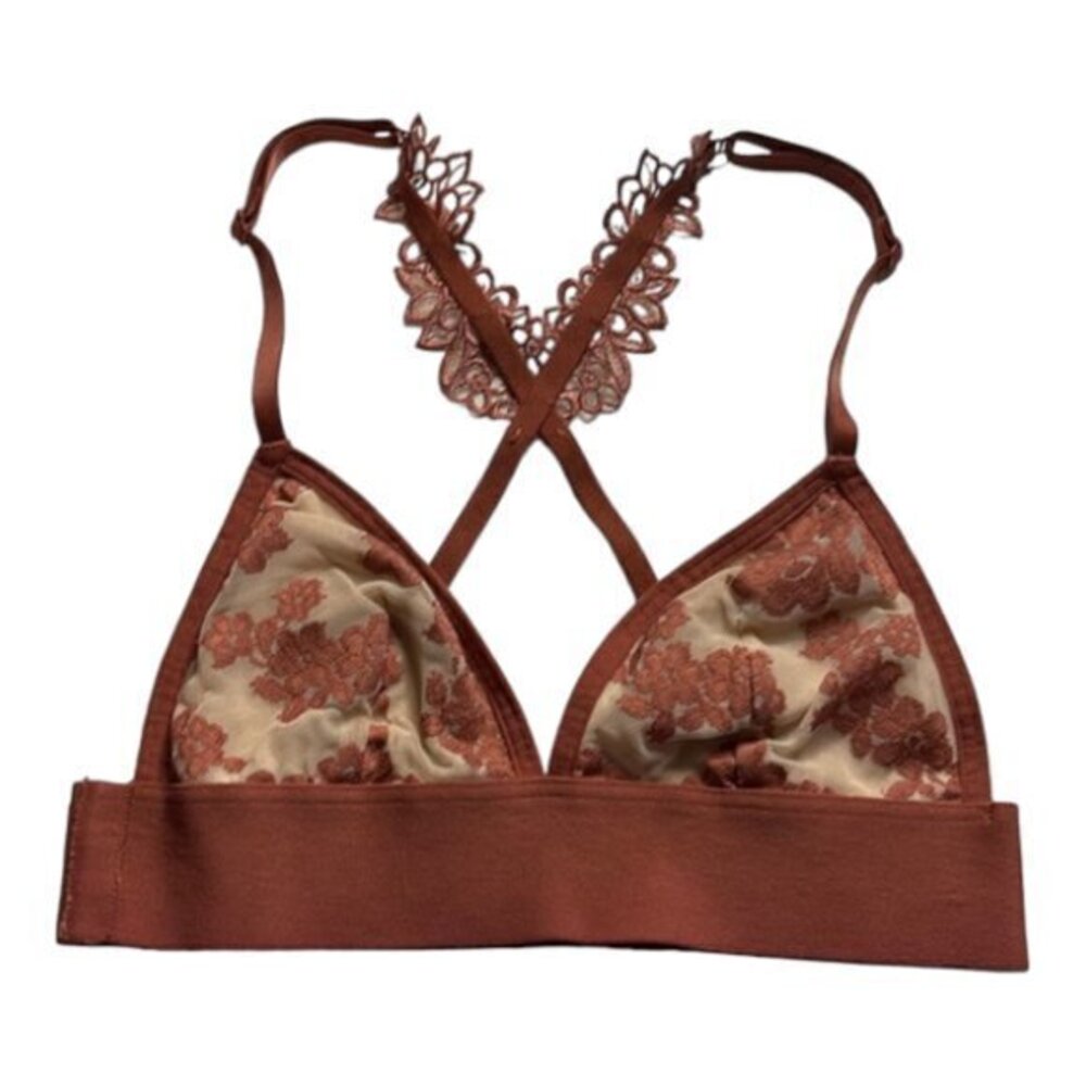 PINK Victoria’s Secret Floral Triangle Bralette Womens Size XS EUC
